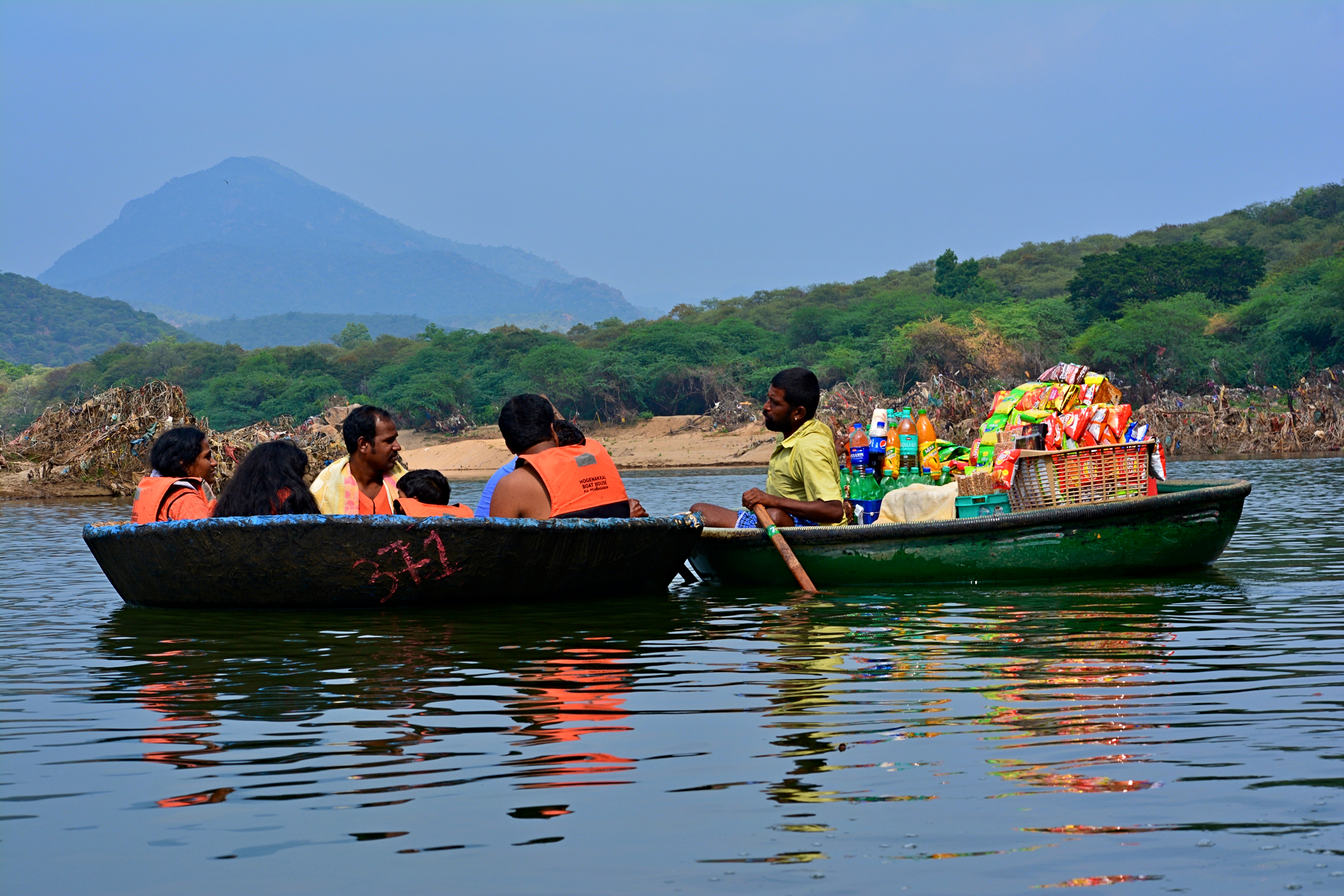 Coracle Ride at Hogenakkal Falls